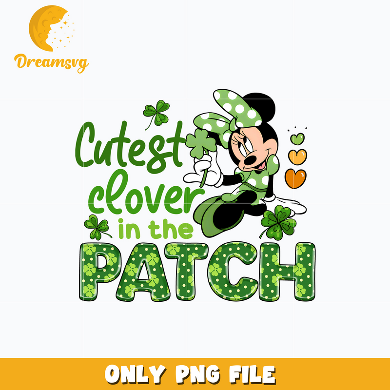 Minnie cutest clover in the patch patrick's day png