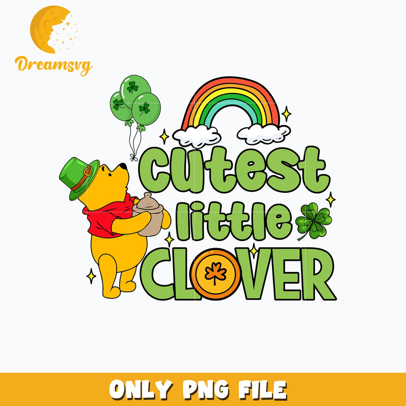 Pooh cutest little clover patrick's day Png