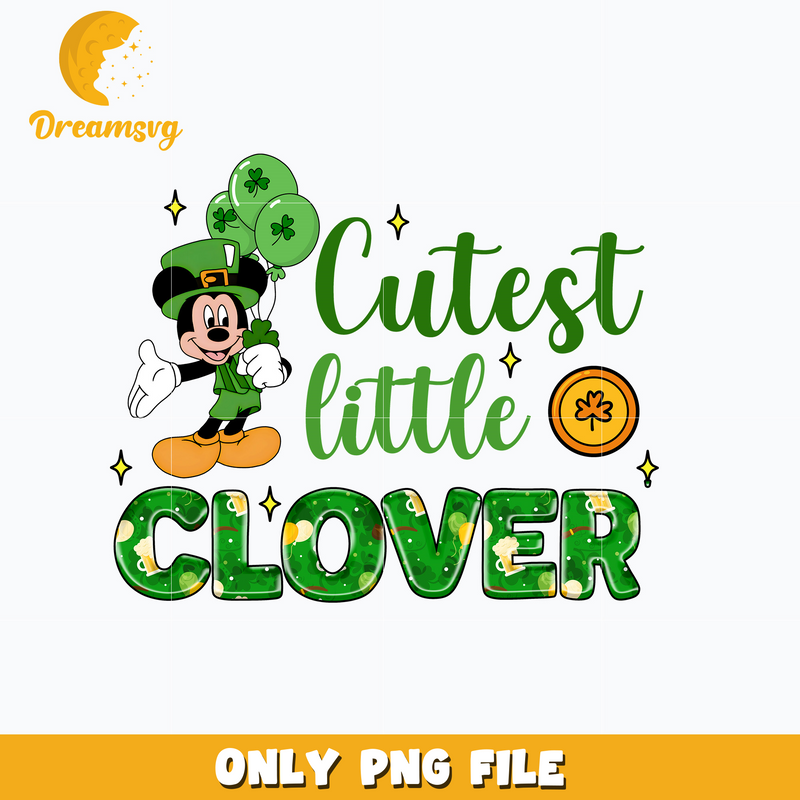 Mickey cutest clover in the patch patrick's day png