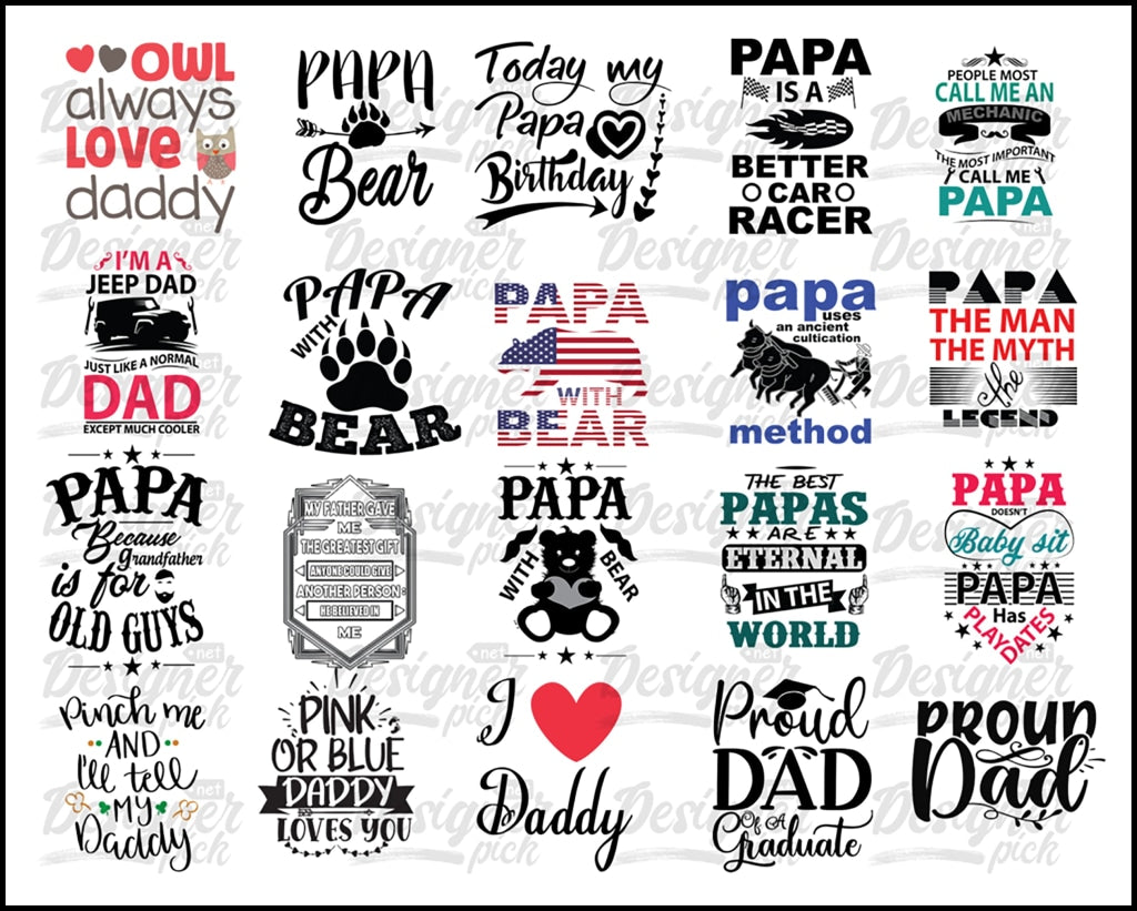 Dad SVG Bundle - Digital download
