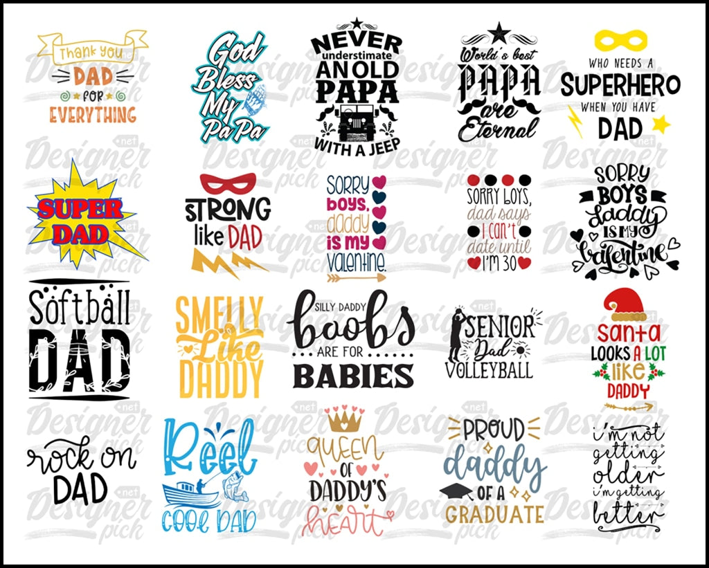 Dad SVG Bundle - Digital download