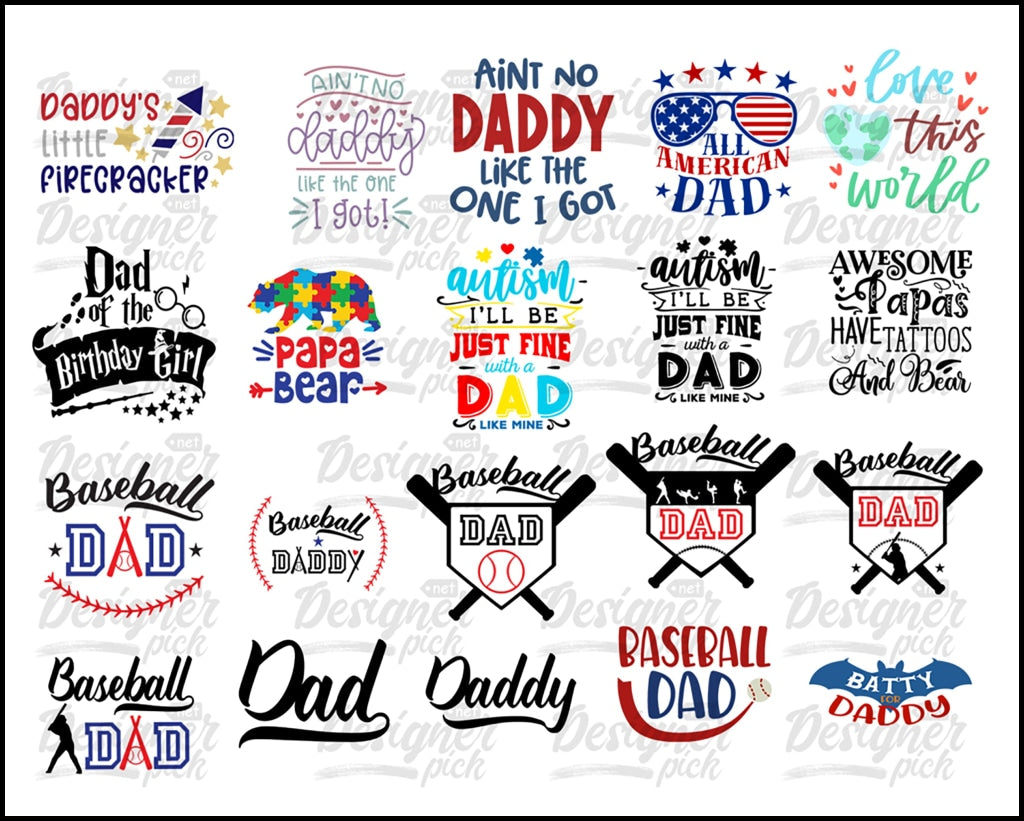 Dad SVG Bundle - Digital download