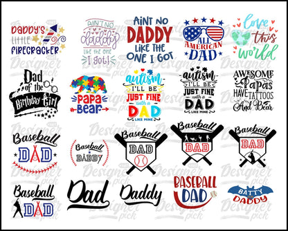 Dad SVG Bundle - Digital download