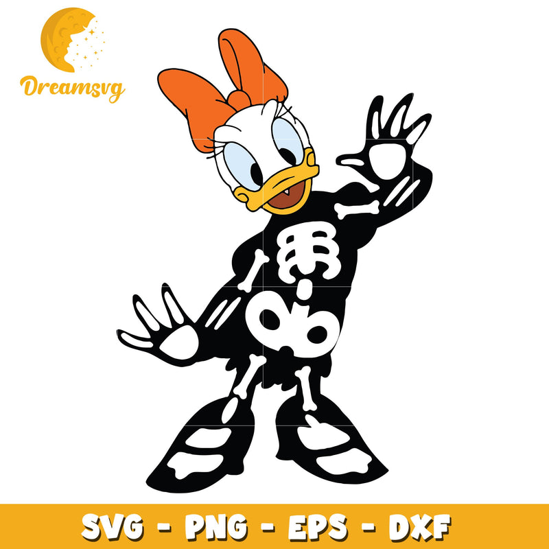 Daisy Duck Skeleton svg, halloween svg