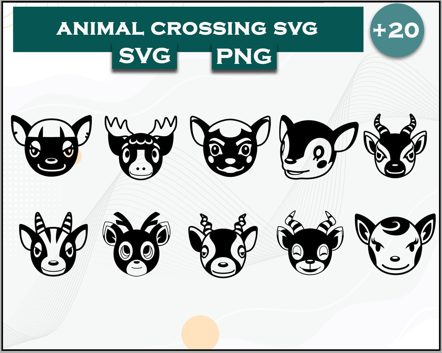 20+ Deer Svg Bundle, Animal Crossing Svg Bundle, Animal Crossing Svg, Cartoon svg, png digital file