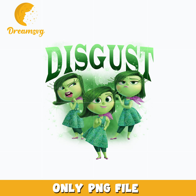 Disgust design png, disney png