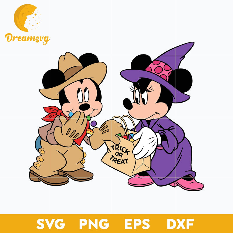 Mickey and Minnie Halloween Svg, Mickey Halloween Svg, Minnie halloween Svg, Halloween Svg, png, dxf, eps digital file.