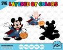 Disney Halloween clipart bundle, Mickey and Friends Halloween SVG cut files for Cricut / Silhouette, Halloween png