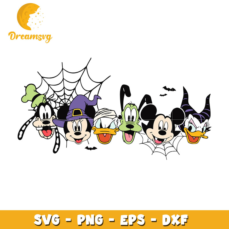 Mickey And Friends Head Halloween svg