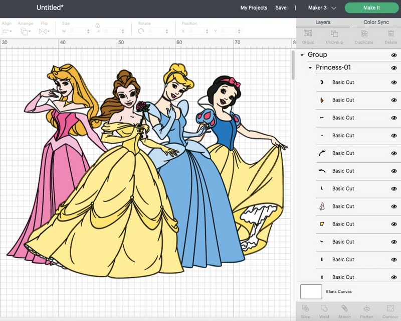 Disney Princess SVG, Disney Princess SVG For Cricut & Silhouette, Disney Princess PNG