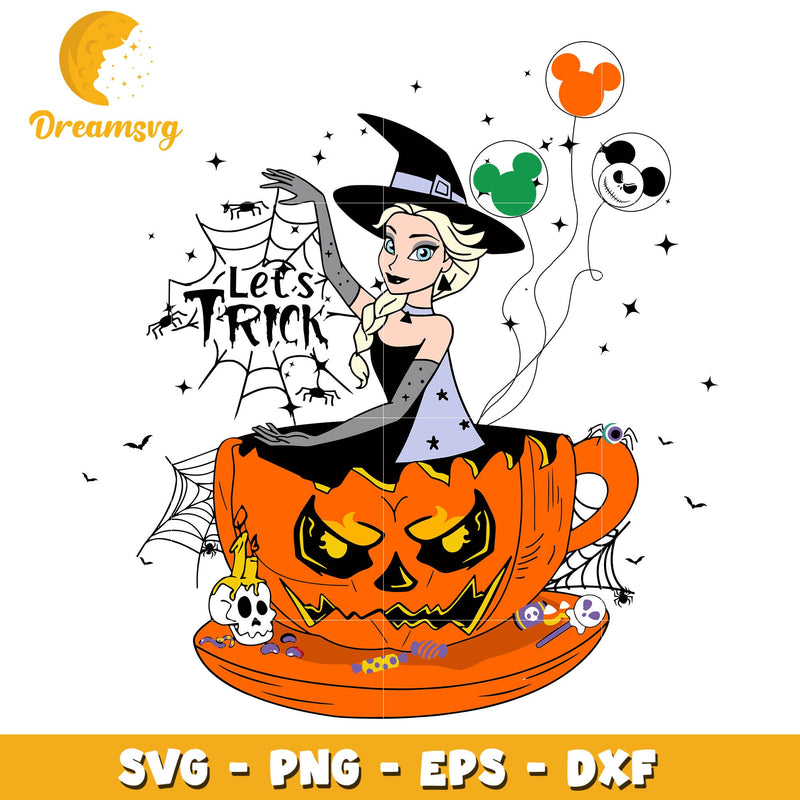 Halloween Princess Elsa pumpkin svg