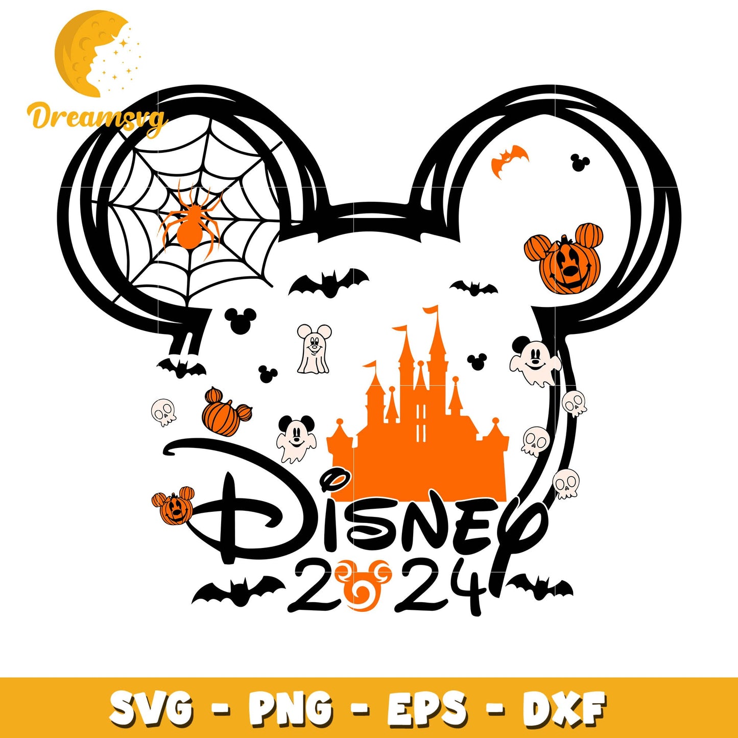 Disney 2024 mickey head svg, halloween svg