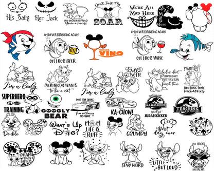 6000+ Disney Bundle svg, Fun Disney bundle, Disney svg bundle, Big bundle SVG and for cricut files, Clipart Svg