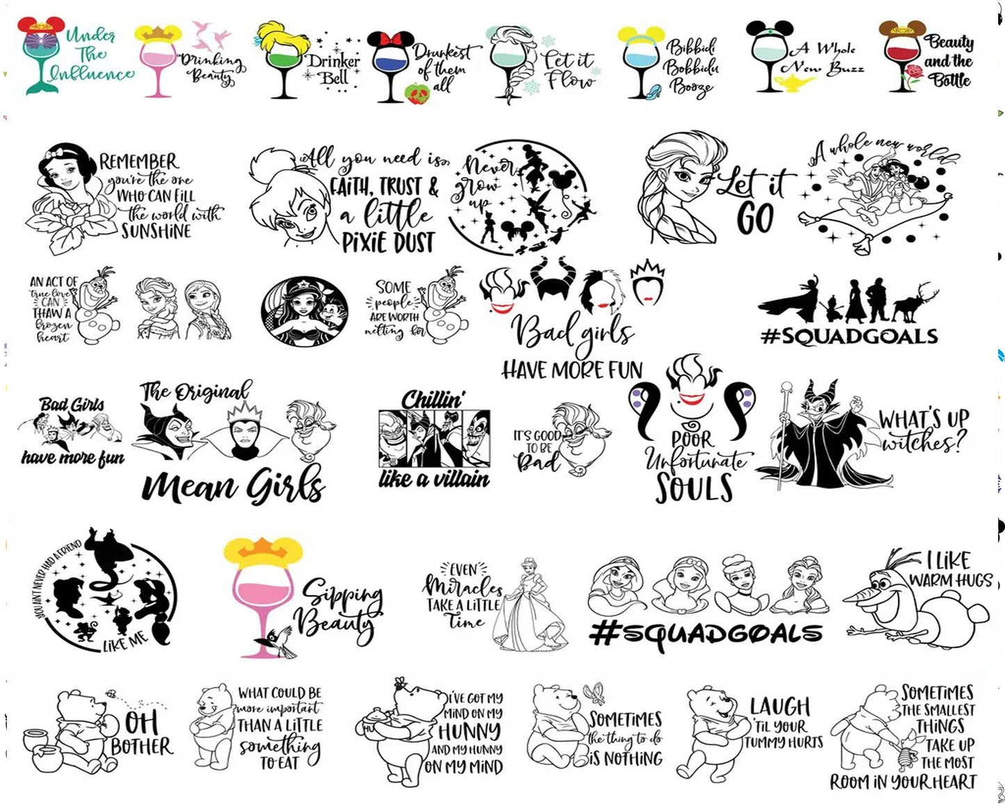 6000+ Disney Bundle svg, Fun Disney bundle, Disney svg bundle, Big bundle SVG and for cricut files, Clipart Svg