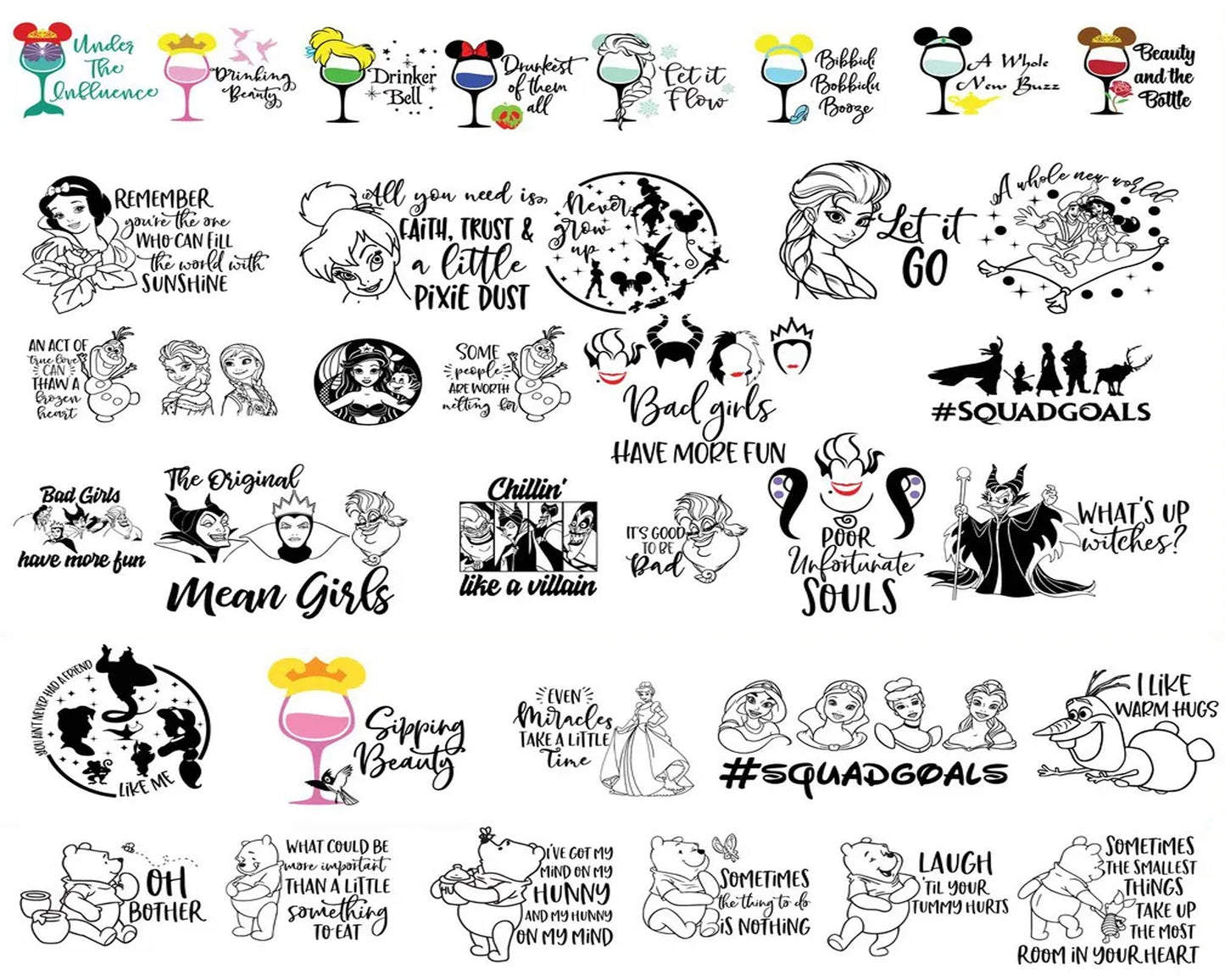 6000+ Disney Bundle svg, Fun Disney bundle, Disney svg bundle, Big bundle SVG and for cricut files, Clipart Svg