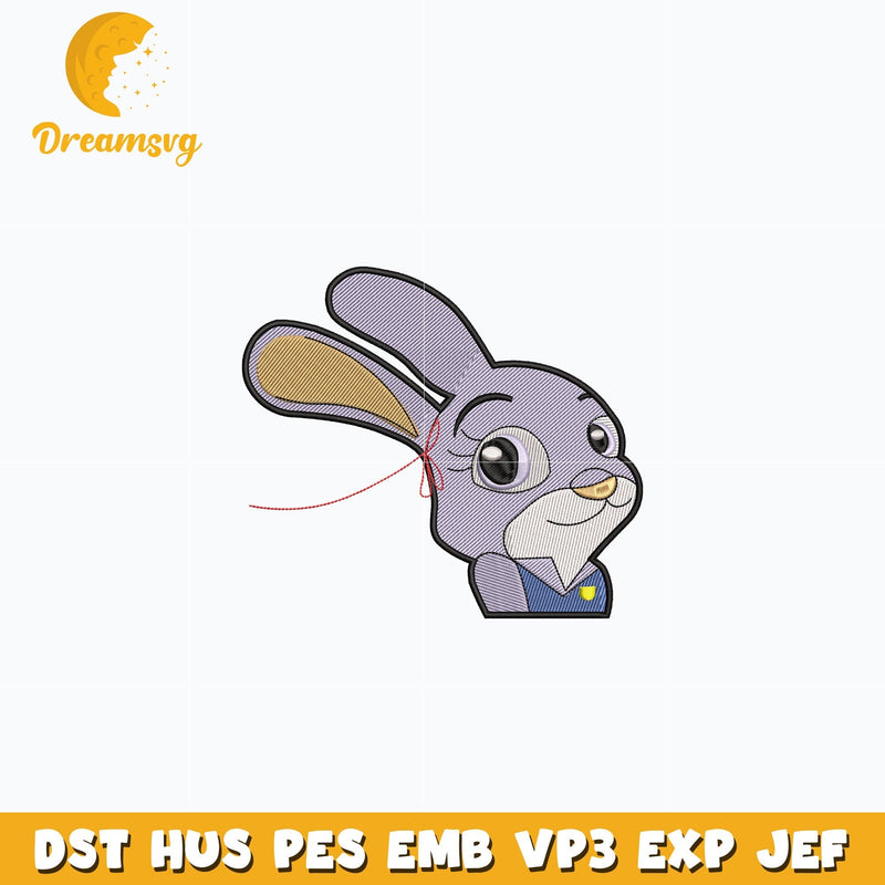 Judy Hopps embroidery design