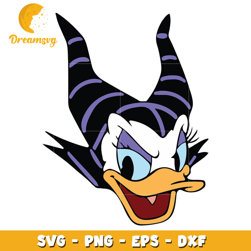 Daisy duck Villains head svg, Halloween svg