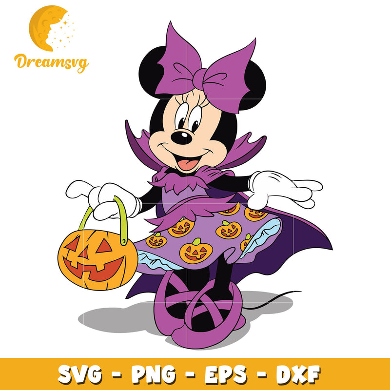 Minnie Mouse Witch pumpkin Svg, halloween svg