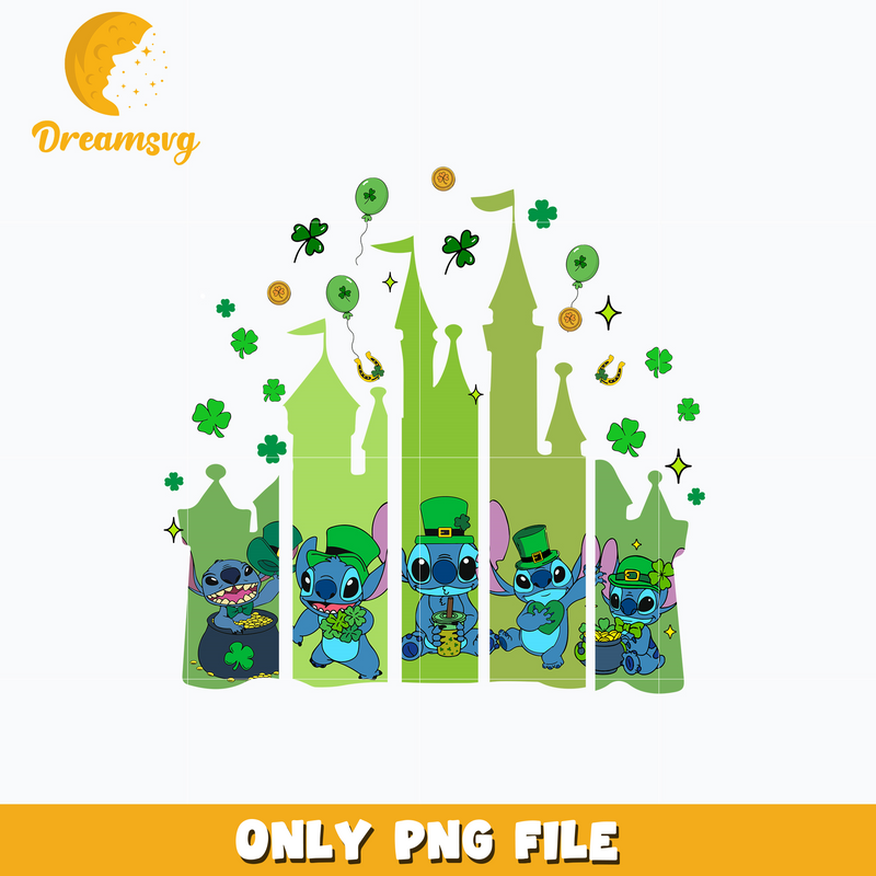 Disney stitch castle patrick's day png