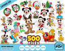 Disney Christmas BIG BUNDLE 500 files, Mickey Mouse Christmas SVG cut files for Cricut / Silhouette, PNG, instant download