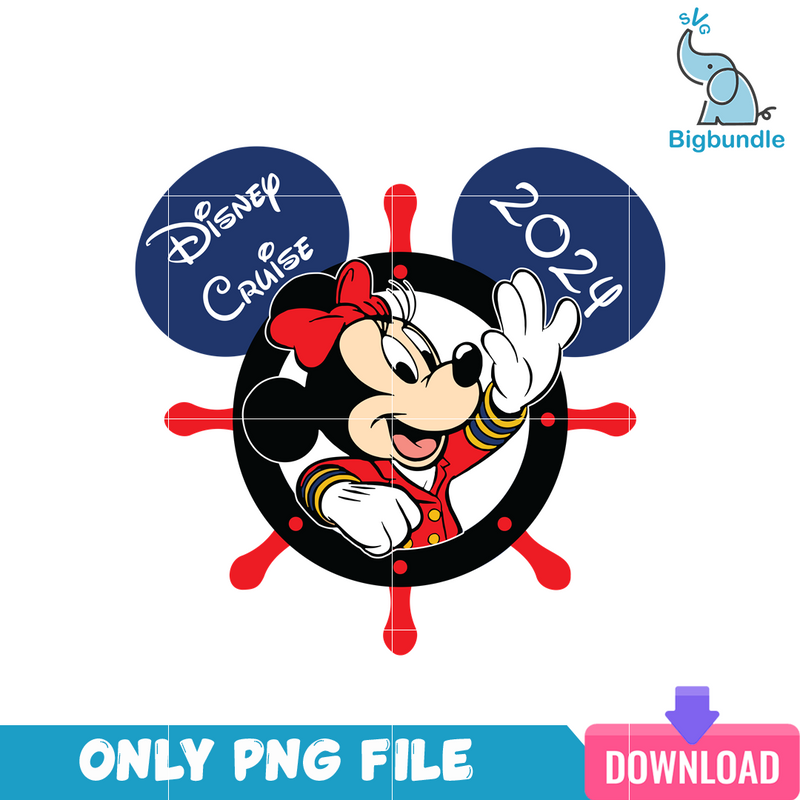 Disney Cruise Captain Minnie PNG