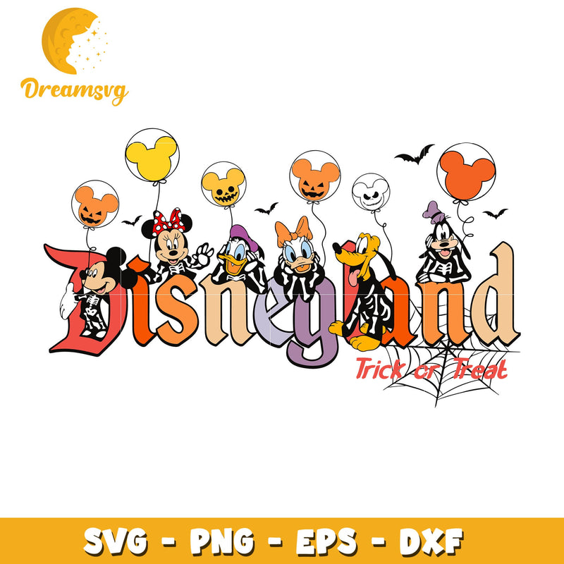 Disneyland Trick Or Treat svg, Mickey friends svg