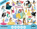 Classic Princesses clipart bundle, Disney Princess svg cut files for Cricut / Silhouette, Princess png