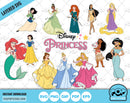 Classic Princesses clipart set, Disney Princess svg cut files for Cricut / Silhouette, Princess png