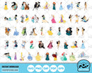 Classic Princesses BIG BUNDLE 500 files, Disney Princess svg cut files for Cricut / Silhouette, Princess png