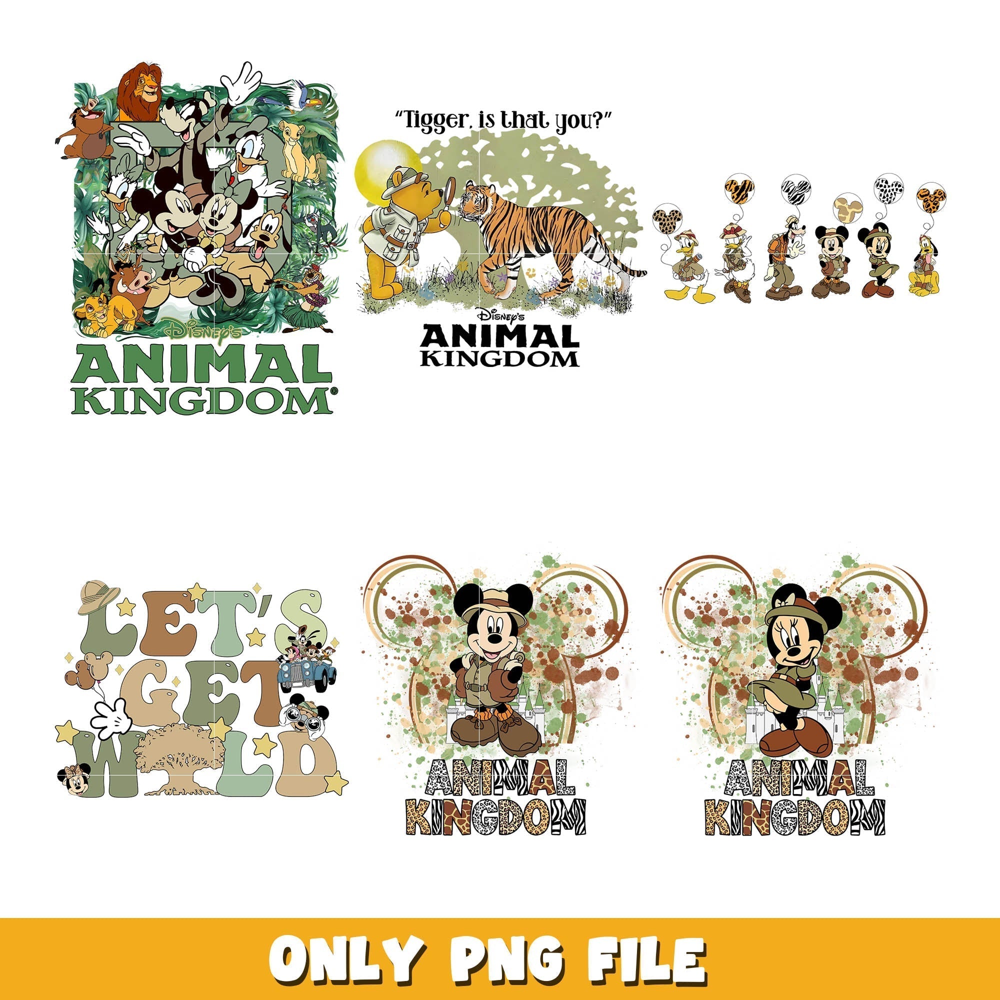 Mickey mouse animal kingdom png bundle, Disney animal png, disney png ...