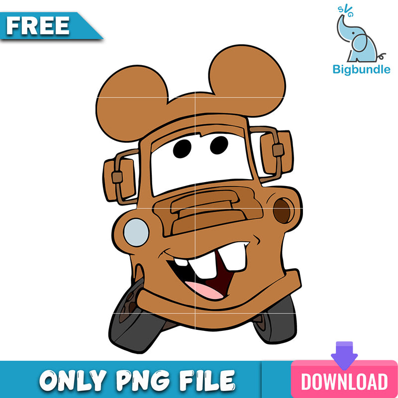 Mater disney car png, disney png, Digital download.