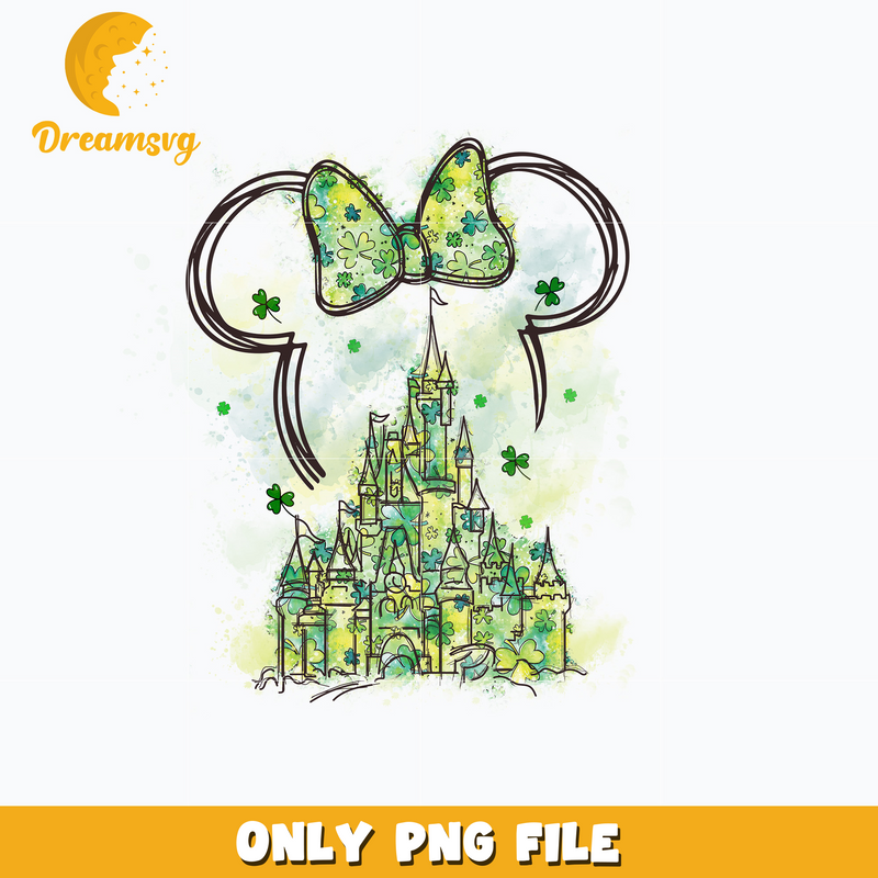 Minnie castle hand drawn patrick's day png