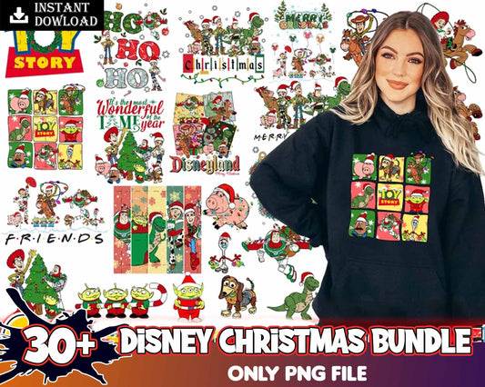 30+ Christmas Disney 2022 PNG Bundle, Christmas png, Holiday png, Winter png, Christmas bundle, Christmas Cut File, Cricut, Silhouette