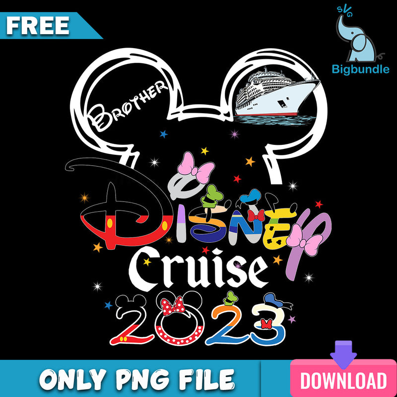 Brother disney cruise 2023 png, disney png, Digital download.