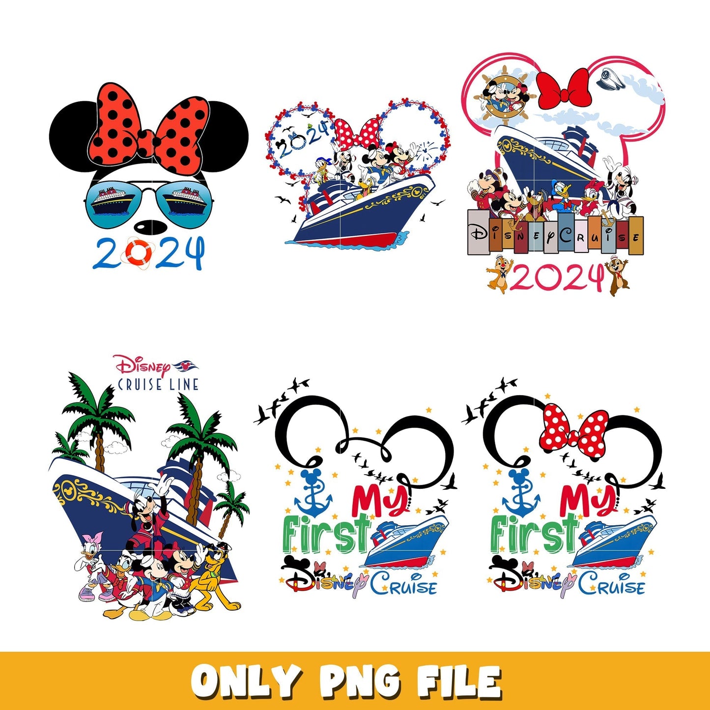 Disney Cruise Family Vacation bundle png, Disney cartoon png, Digital download