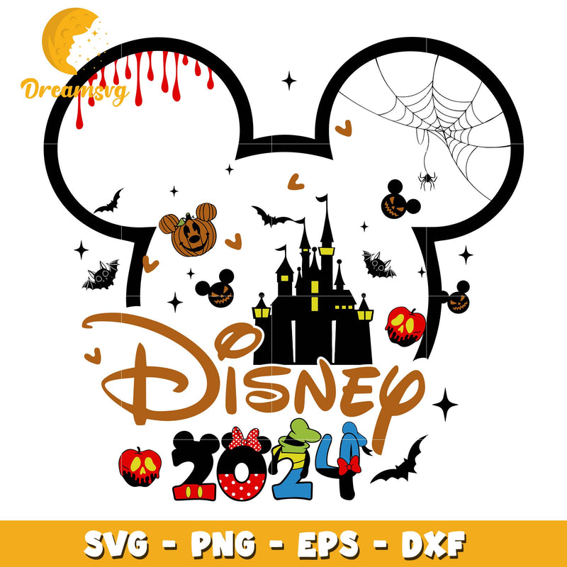 Disney 2024 mickey head halloween svg