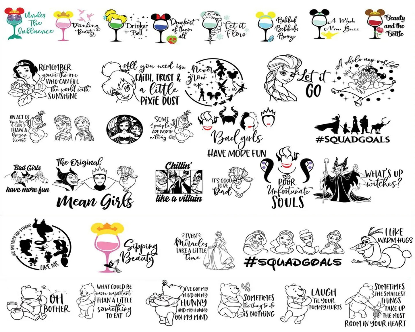 9000+ Disney Halloween bundle svg, Horror disney characters svg, png, eps, dxf, pdf, Digital file
