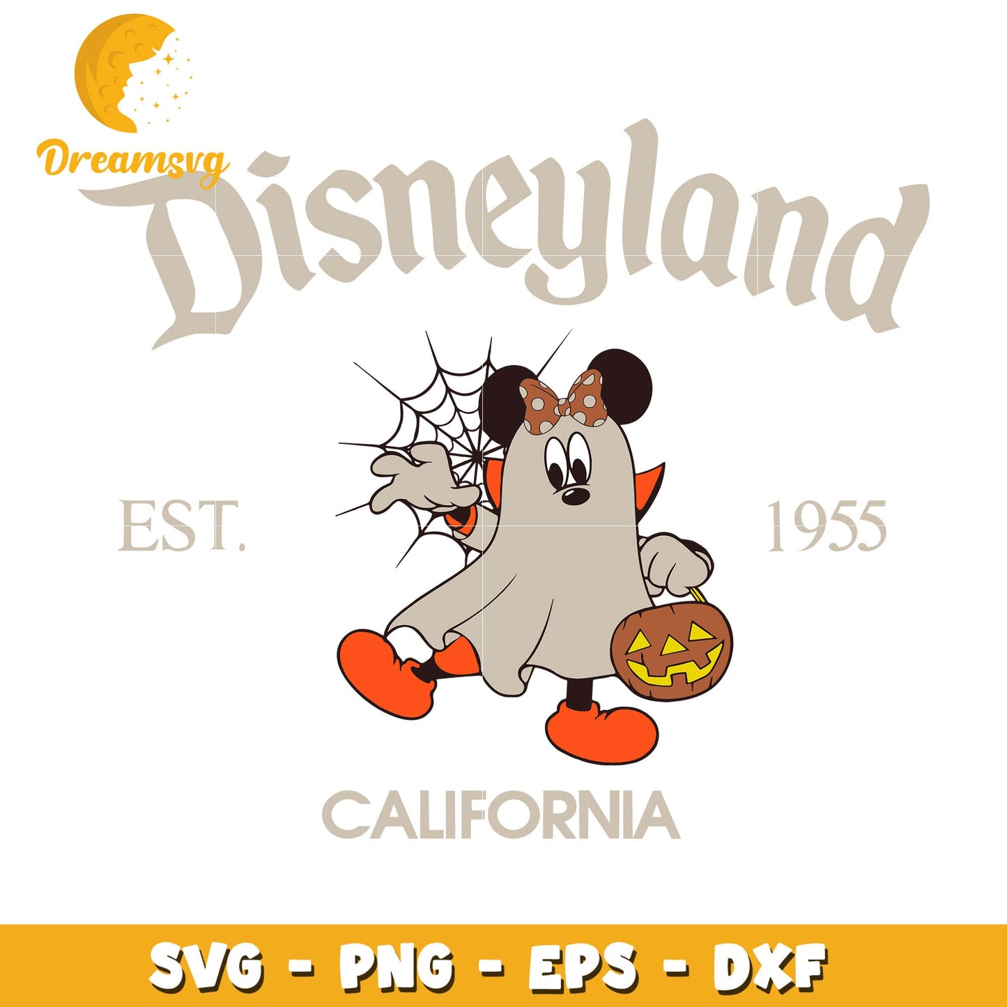 Disneyland est 1955 svg, minnie Ghost svg