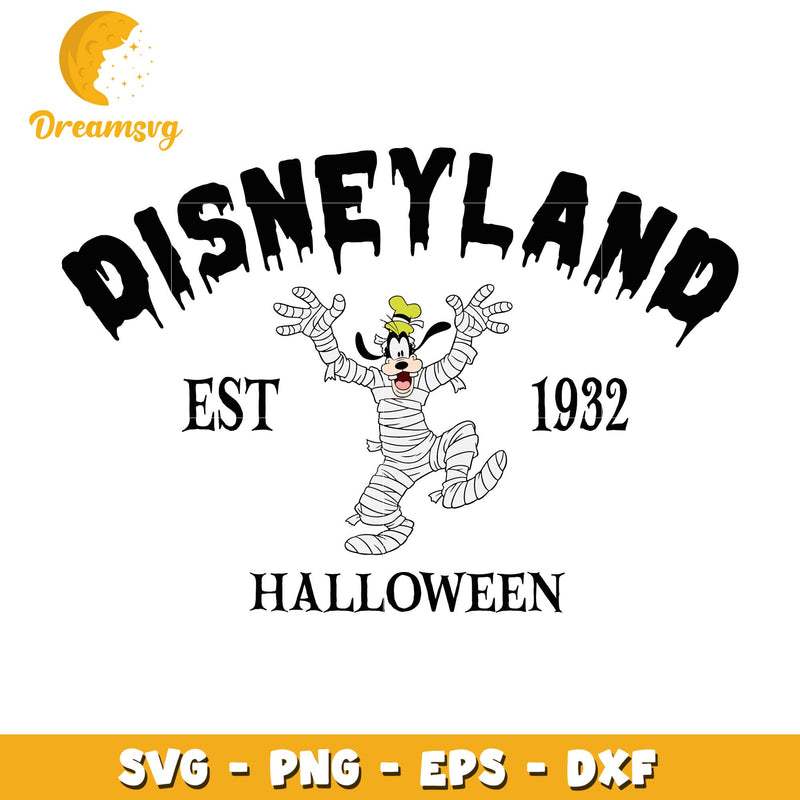 Disneyland est 1934 goofy mummy svg, halloween svg