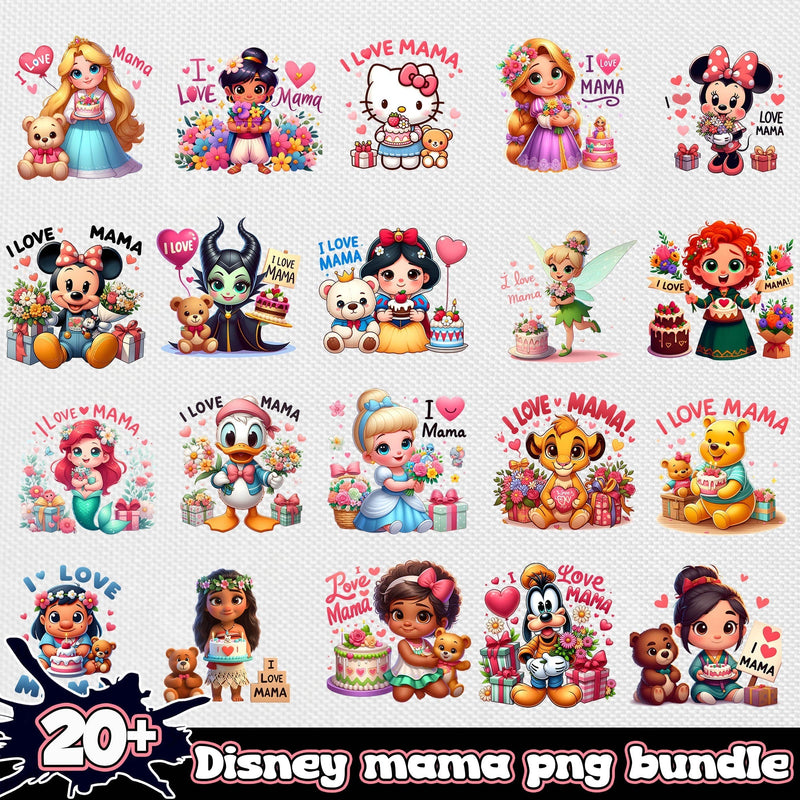 Disney cartoon mama png bundle