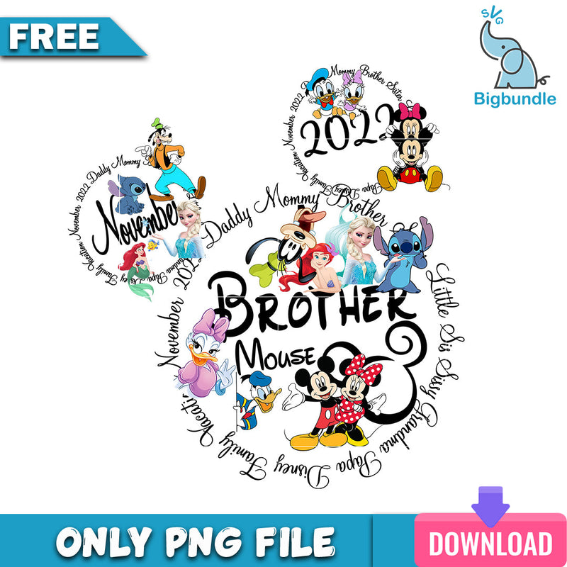 Brother mouse november 2023 png, disney png, Digital download.