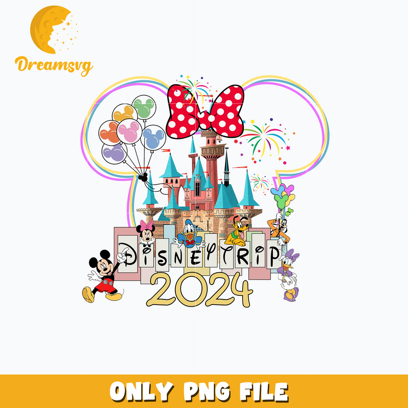 Minnie friends disney trip 2024 png