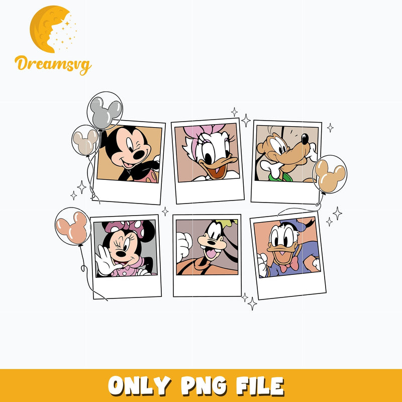 Mickey And Friends album png, instant download