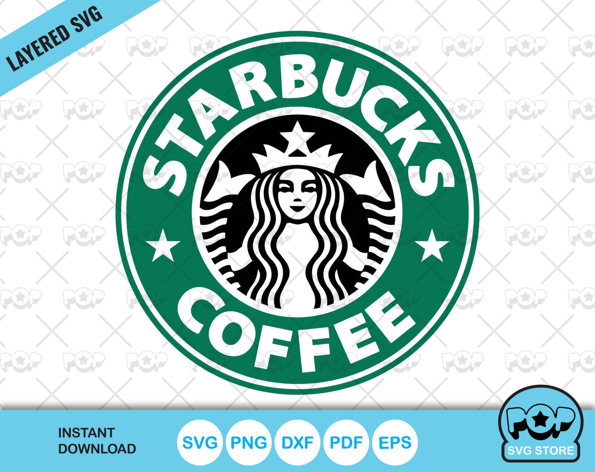 Starbucks Coffee clipart, Starbucks Logo SVG clipart, SVG cut files for cricut silhouette, SVG, PNG, DXF, instant download