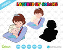 Frozen Mother's Day clipart set, Disney Mothers Day SVG cut files for Cricut / Silhouette, PNG DXF, instant download