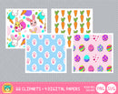 Cute Easter Kids clipart set, Digital clip art for decoration, scrapbooking, PNG, SVG, instant download