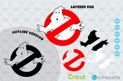 Ghostbusters logo clipart, SVG cutting file for cricut silhouette, SVG, PNG, DXF, instant download