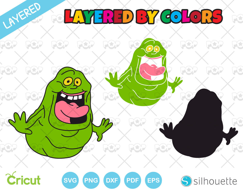 Ghostbusters Slimer clipart, SVG cutting files for Cricut / Silhouette