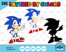 Sonic The Hedgehog 40 cliparts bundle, SVG cut files for Cricut / Silhouette, instant download
