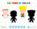 Chibi Street Fighter clipart bundle, SVG cut files for Cricut Silhouette, PNG, DXF, instant download